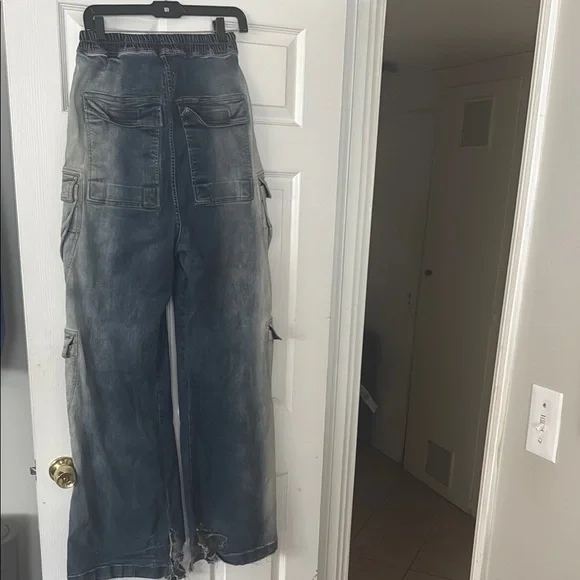 Rick Owens unisex  Mineral Pearl Degrade Two-Tone Denim Pants - Picture 9 of 16